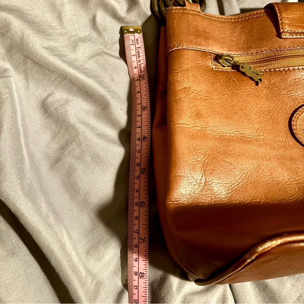 Vintage American Angel Tan Leather Shoulder Bag - Picture 8 of 10